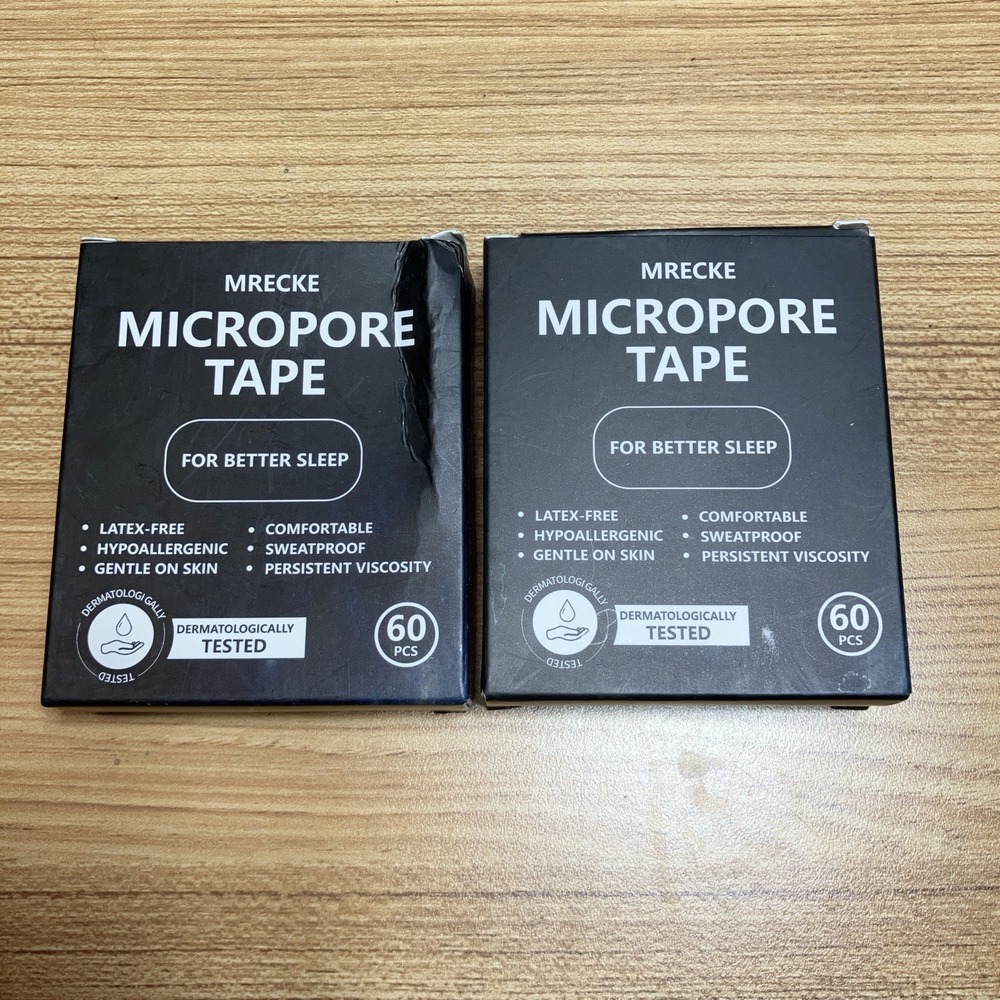 MRECKE Micropore Tape Lot of 2 x 60 ea Gentle For Better Sleep Latex Free